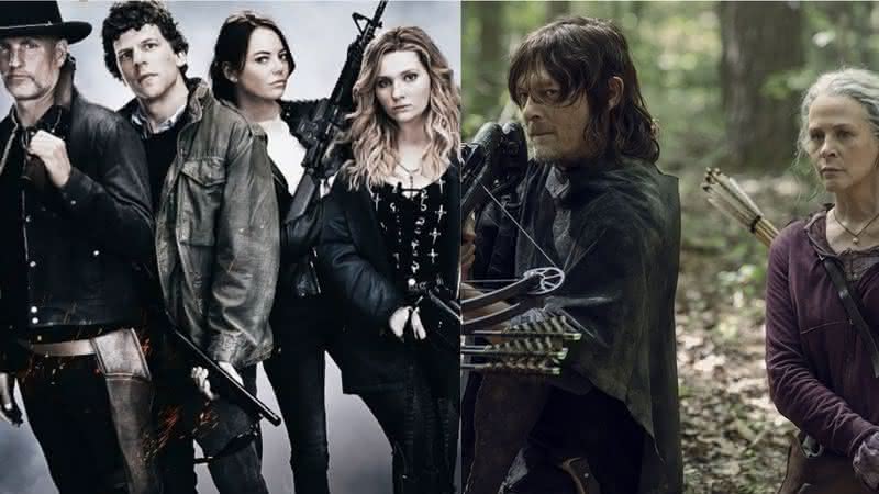 Zumbilândia: Atire Duas Vezes e The Walking Dead - Divulgação/Sony Pictures/AMC