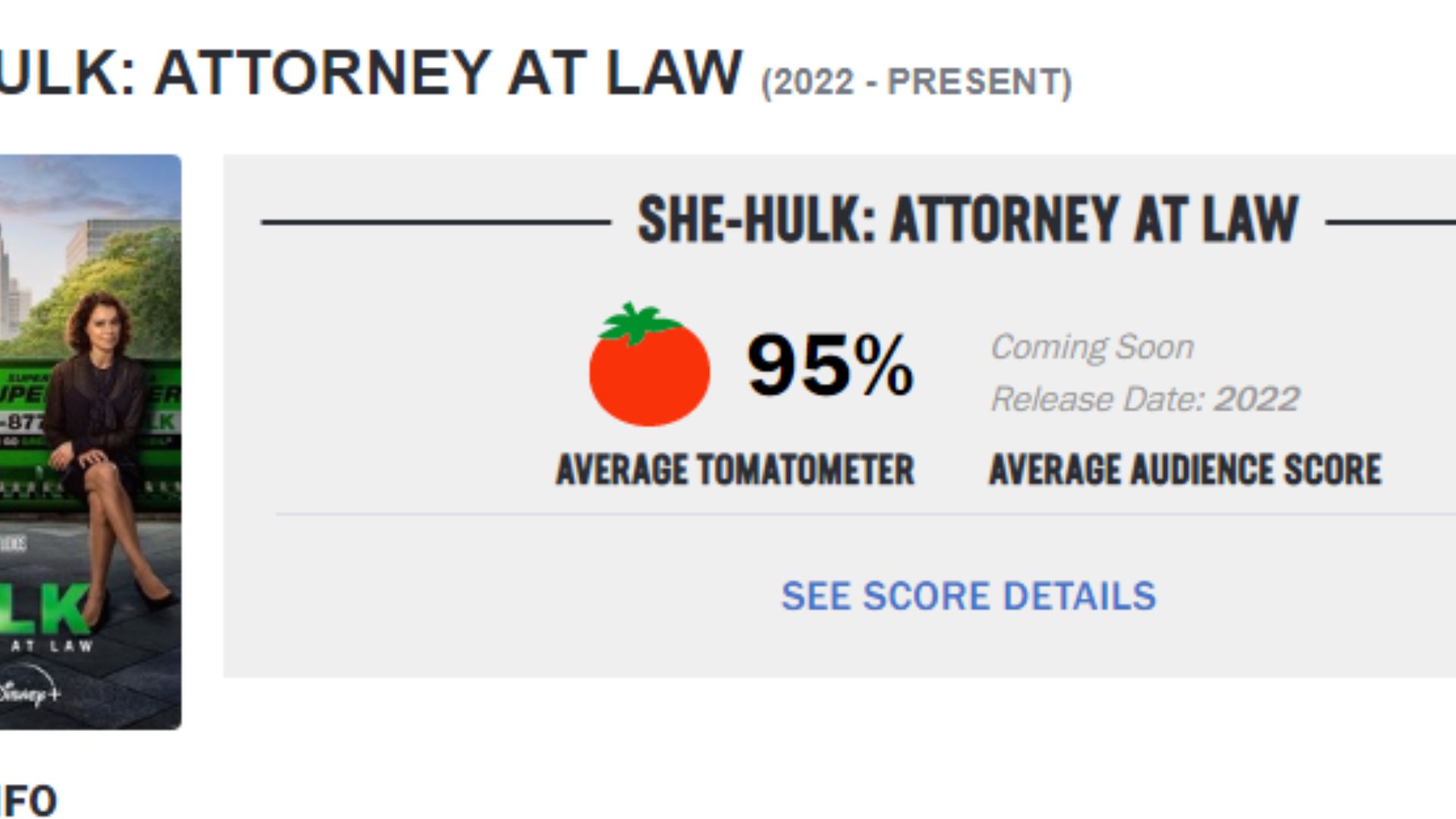 Aprovação de "Mulher-Hulk: Defensora de Heróis" no Rotten Tomatoes