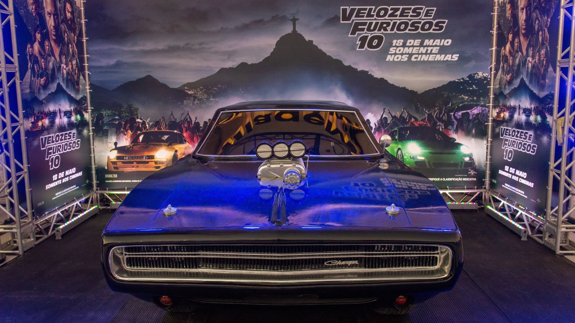 Carro de Dom Toretto, de "Velozes & Furiosos", é exposto em shopping no Rio de Janeiro (Foto: Divulgação/Universal Pictures)