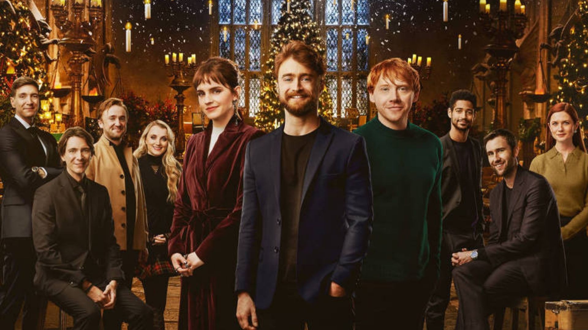 Elenco de "Harry Potter" reunido em especial da franquia do HBO Max (Foto: Reprodução/HBO Max)
