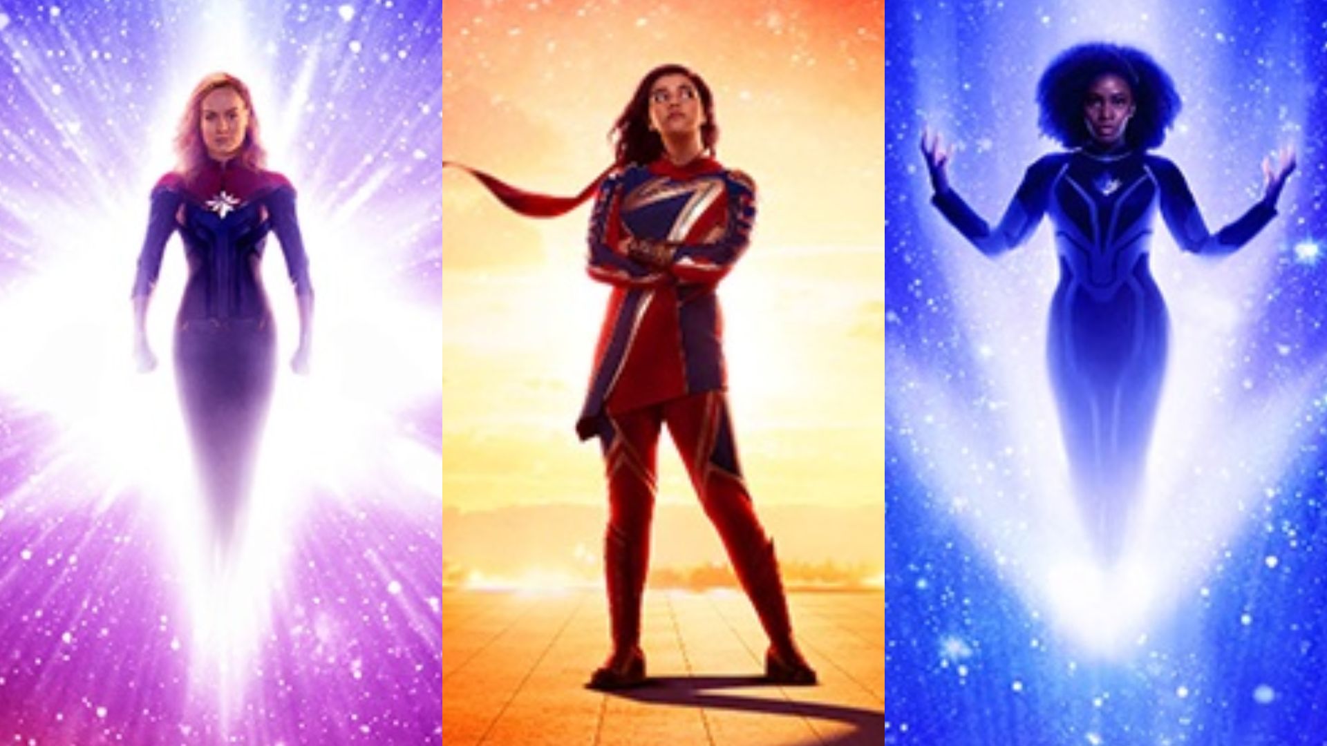 A Capitã Marvel se reunirá com Kamala Khan, a Ms. Marvel, e Monica Rambeau em "As Marvels", segundo filme da heroína (Foto: Reprodução/Marvel Studios)